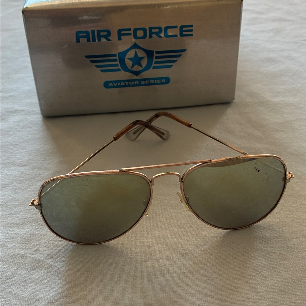 Air Force Aviator Series Men's Gold Aviator Sunglasses
